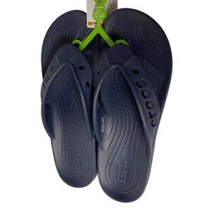 Crocs Classic Navy Blue Flip Flops Sandals Size M10/W12 NWT